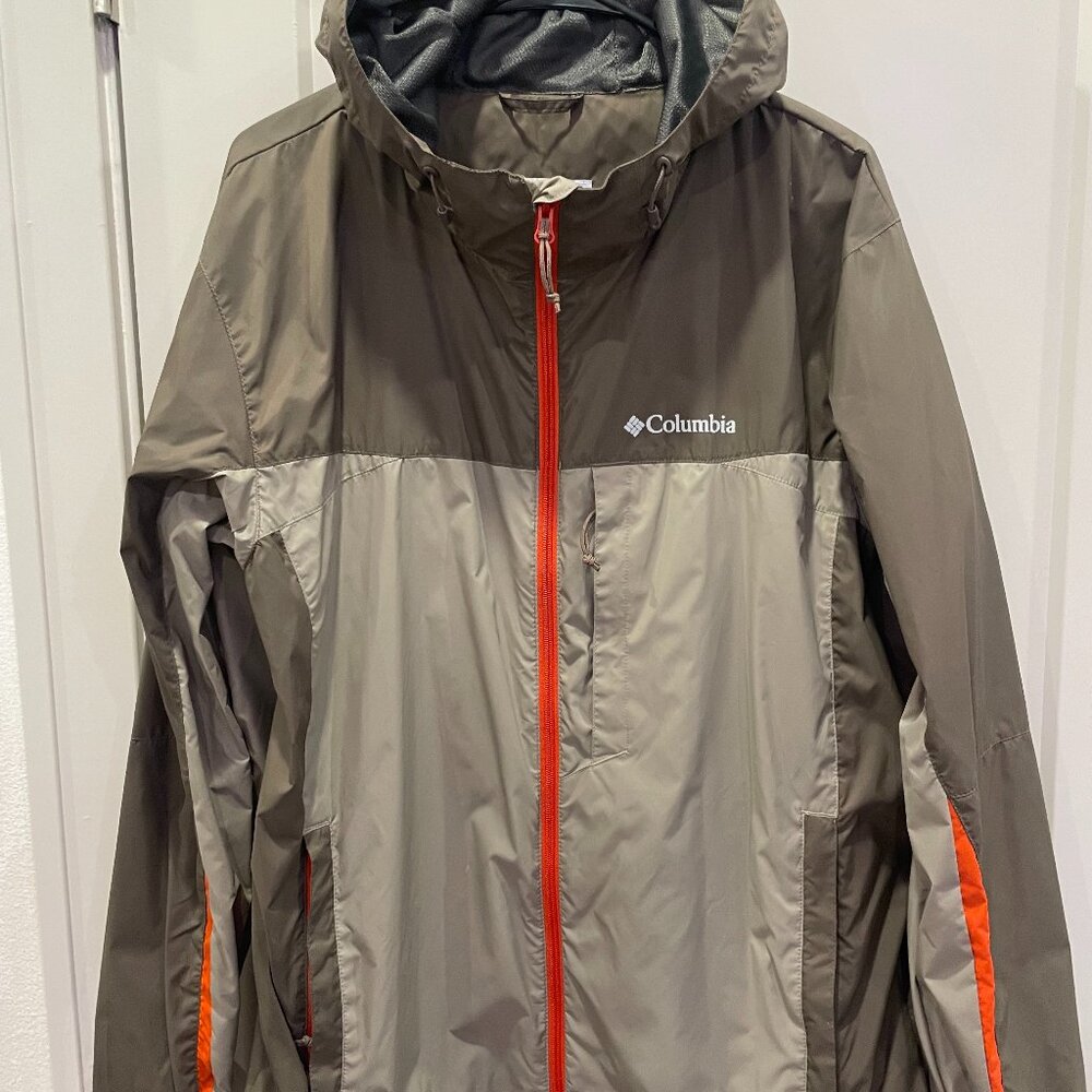 Women's Columia Brown and Tan Rain Jacket